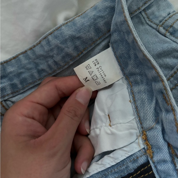 Light Blue Ripped Jean Shorts - Picture 2 of 3